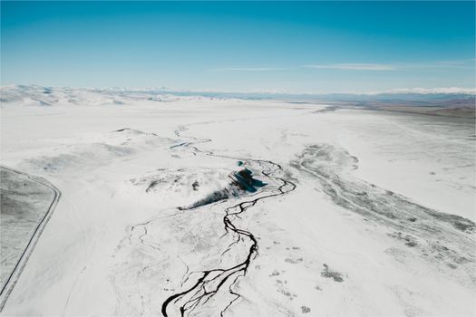 A Majestic Scenery of a Snow Covered Landscape