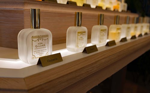 Perfume Bottles on Display