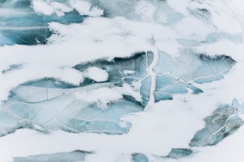 Free Close up Shot of a Frozen River  Stock Photo