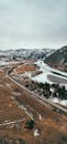 Aerial Photography of Snow-Covered Mountains under the Sky