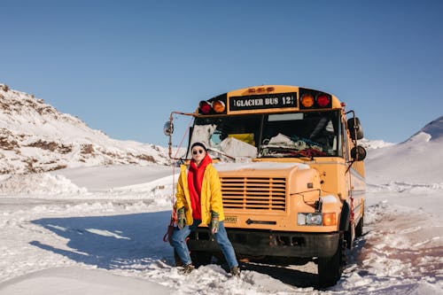Gratuit Photos gratuites de autobus, couvert de neige, élégant Photos