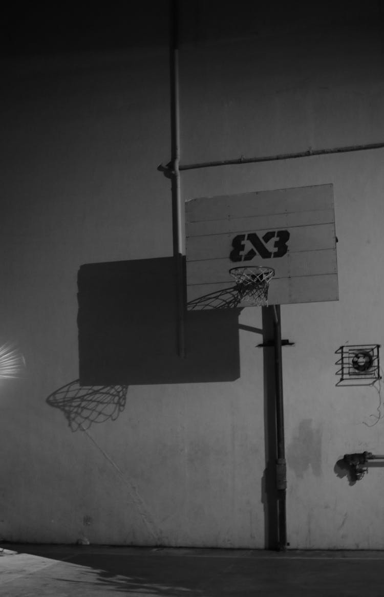 Basketball Hoop On Sports Ground