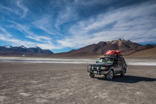 Parked SUV on the Desert