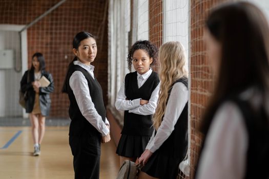 Girls Looking at another Student