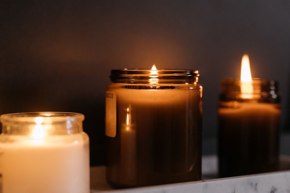 dark blue candles