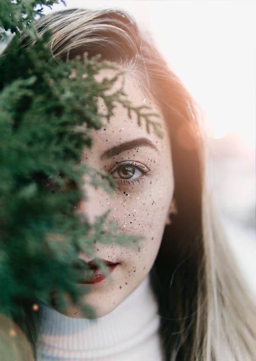 Makrofotografie Der Grauhaarigen Frau