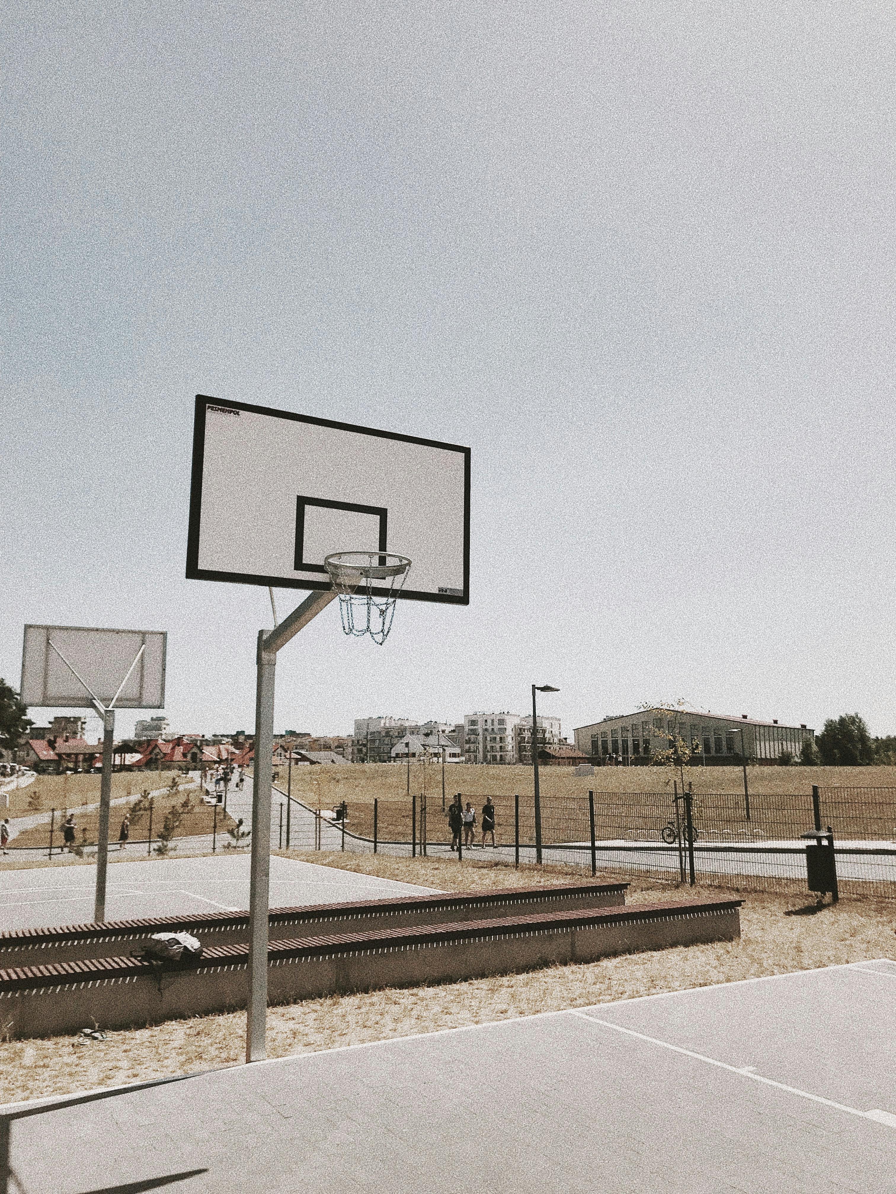 Basketball Hoop Indoor Wood Basketball Goal Gray With Black 