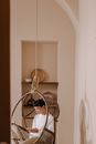 White and Gray Metal Hanging Decor