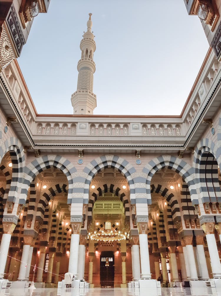 Low-Angle Shot Of Al Masjid An Nabawi In Saudi Arabia