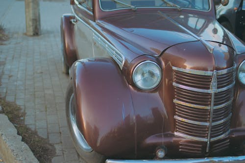 
A Brown Vintage Car