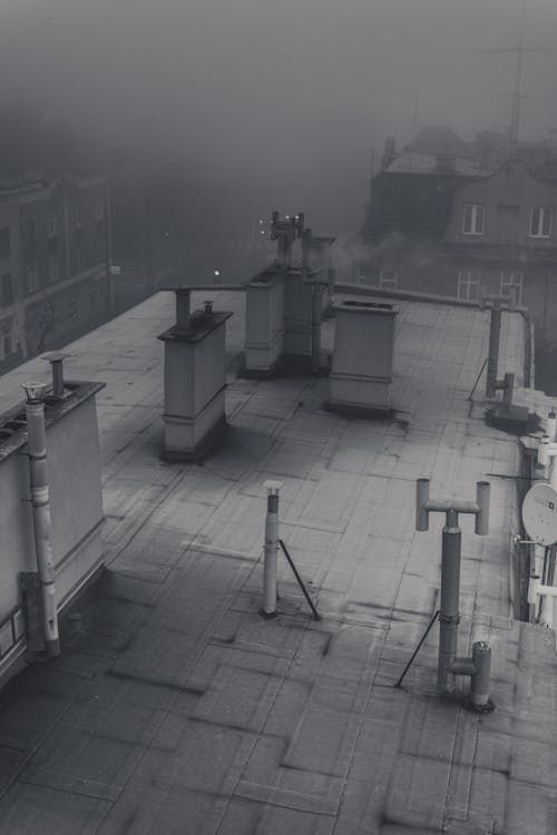 Free stock photo of cold, fog, roof Stock Photo