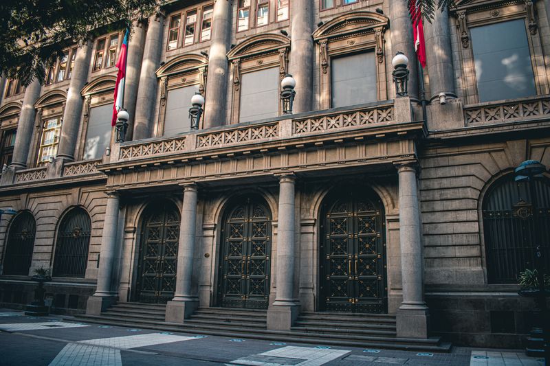 Elegant historic architecture in Santiago, Chile
