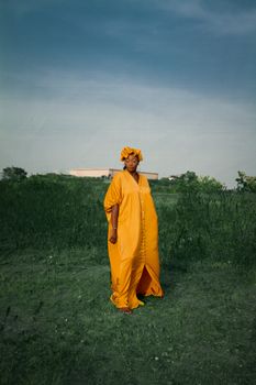 A Woman in a Stylish Dress