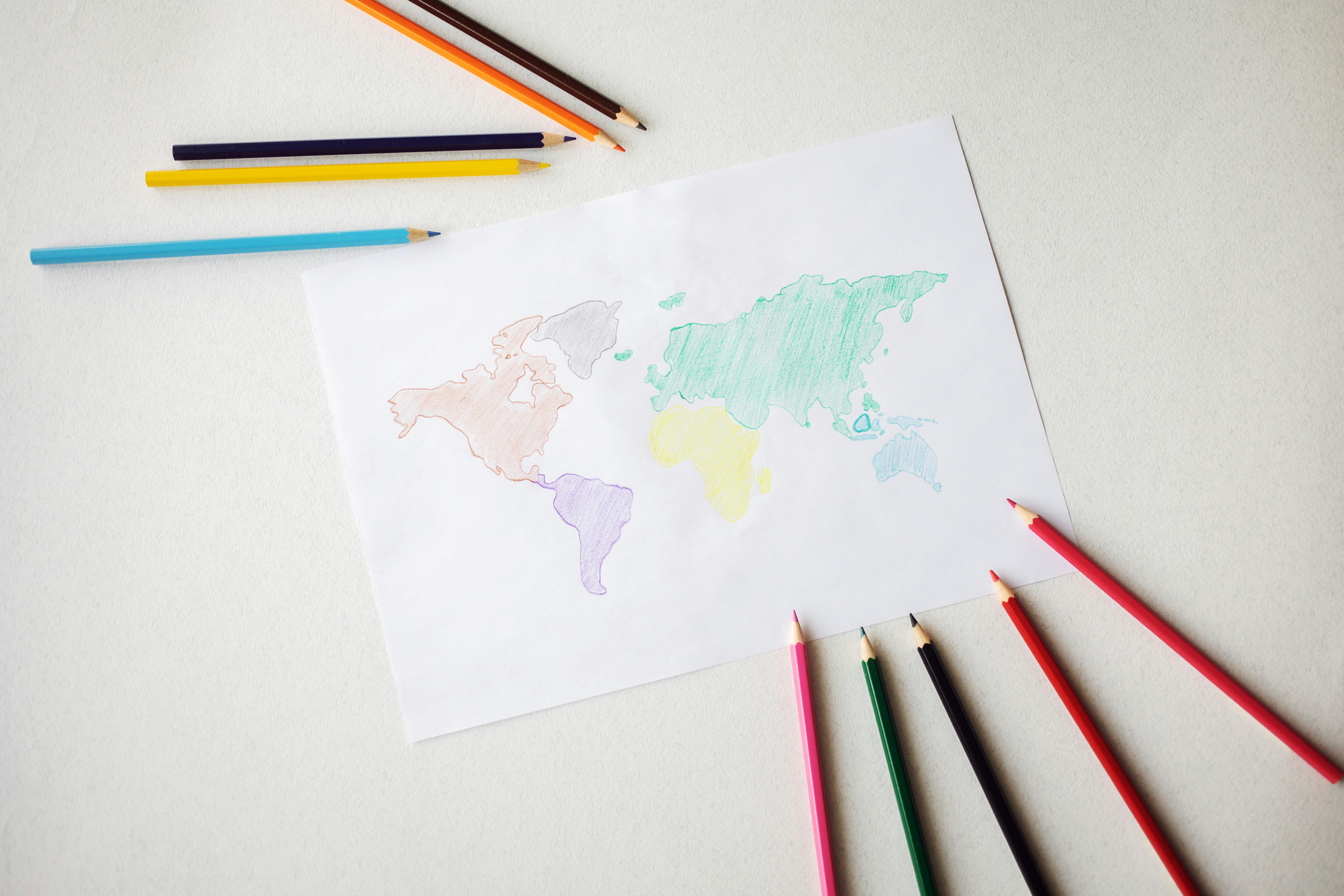 world map drawing tumblr