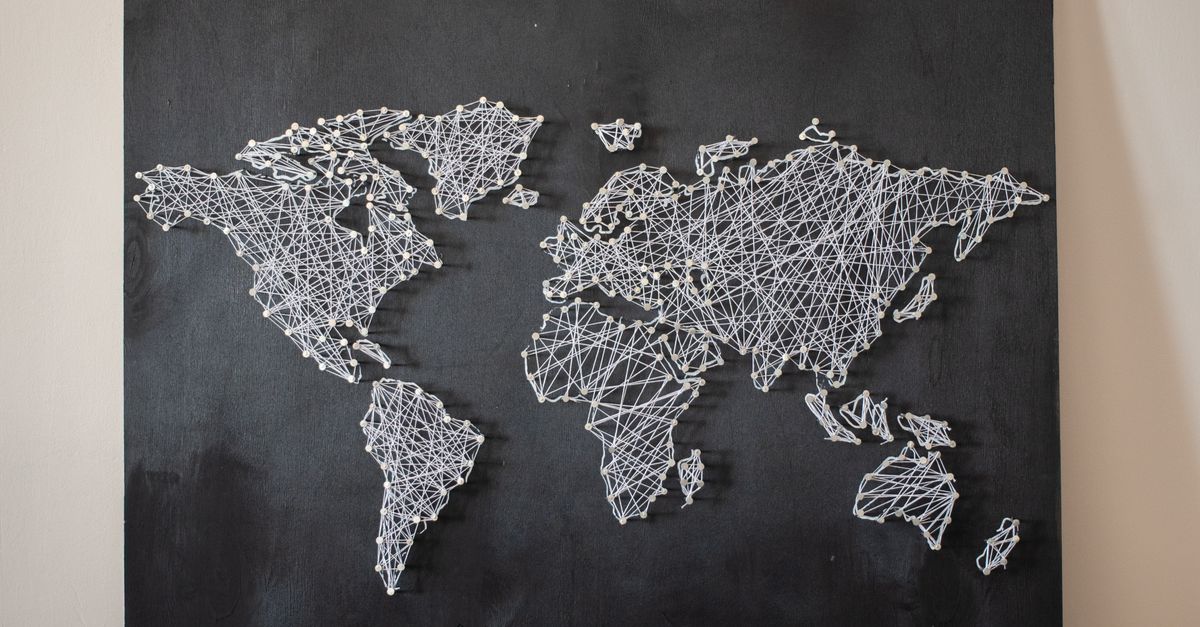 A String Art of the World Map · Free Stock Photo