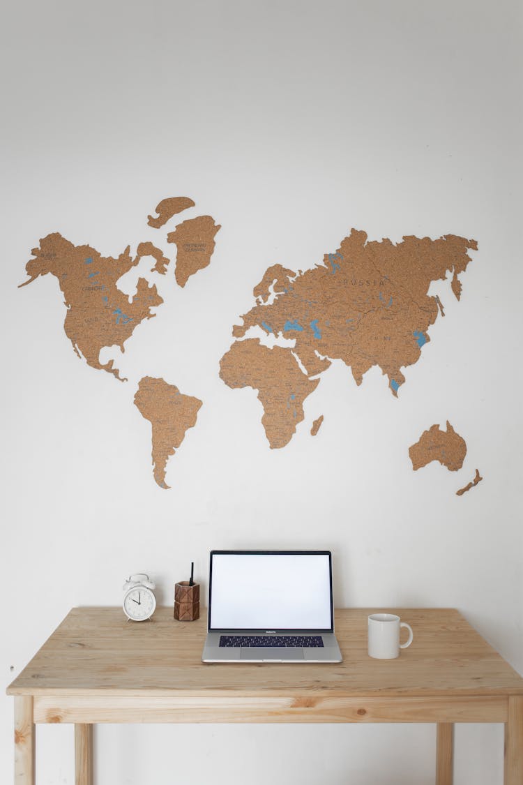 A World Map On The Wall