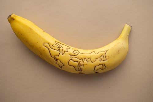 Free A Banana with Doodles Stock Photo