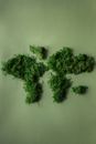 Green world continents made of plants