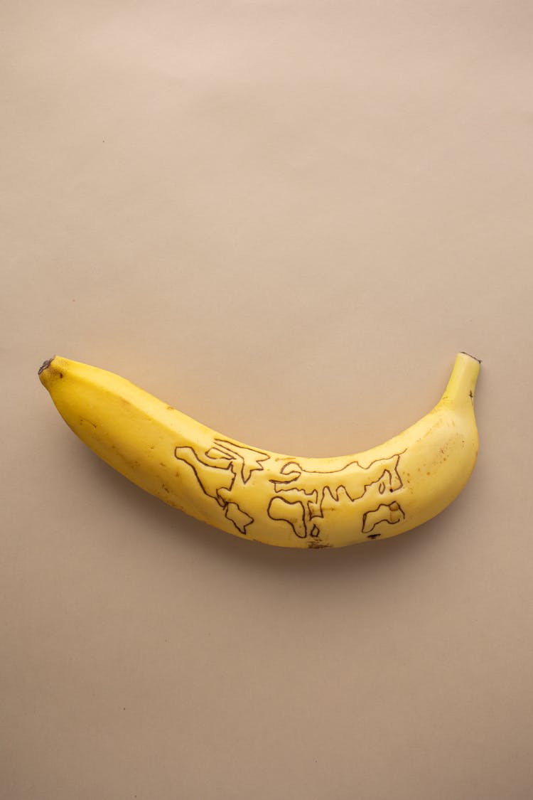 A Banana With Doodles