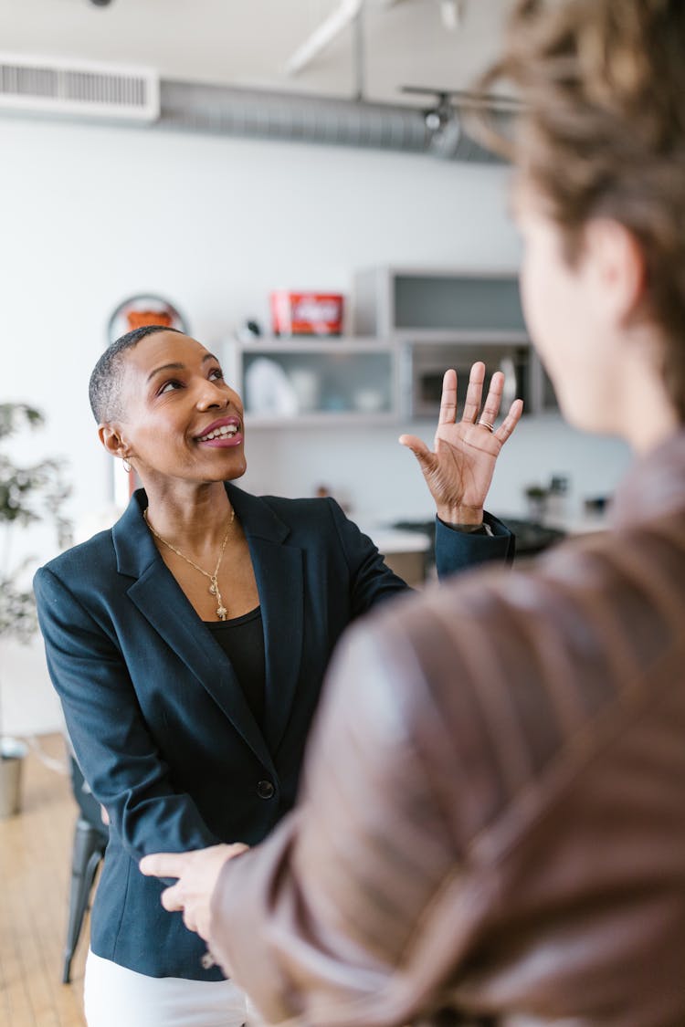 A Businesswoman With Enthusiastic Facial Expression