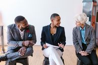 People Talking while Sitting