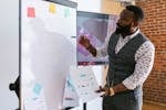 Bearded Man Presenting