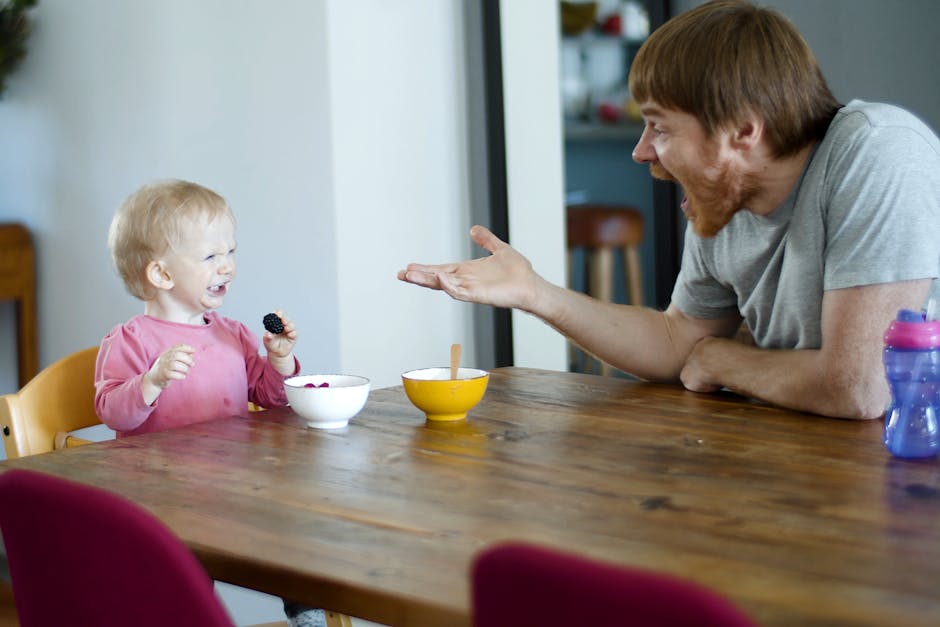 A parent and child sharing a laugh during a safe morning routine. Shot by Kampus Production