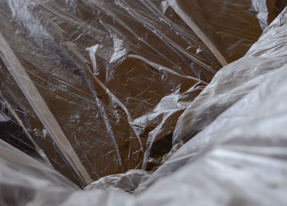 Sealed plastic liner over wood, what a finished encapsulation looks like
