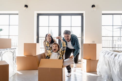 Free Photo of a Kid Inside the Box Stock Photo
