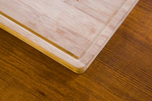 

A Close-Up Shot of a Wooden Chopping Board