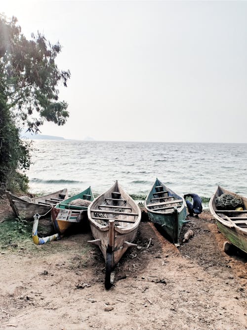 Wooden Boats on Seaside