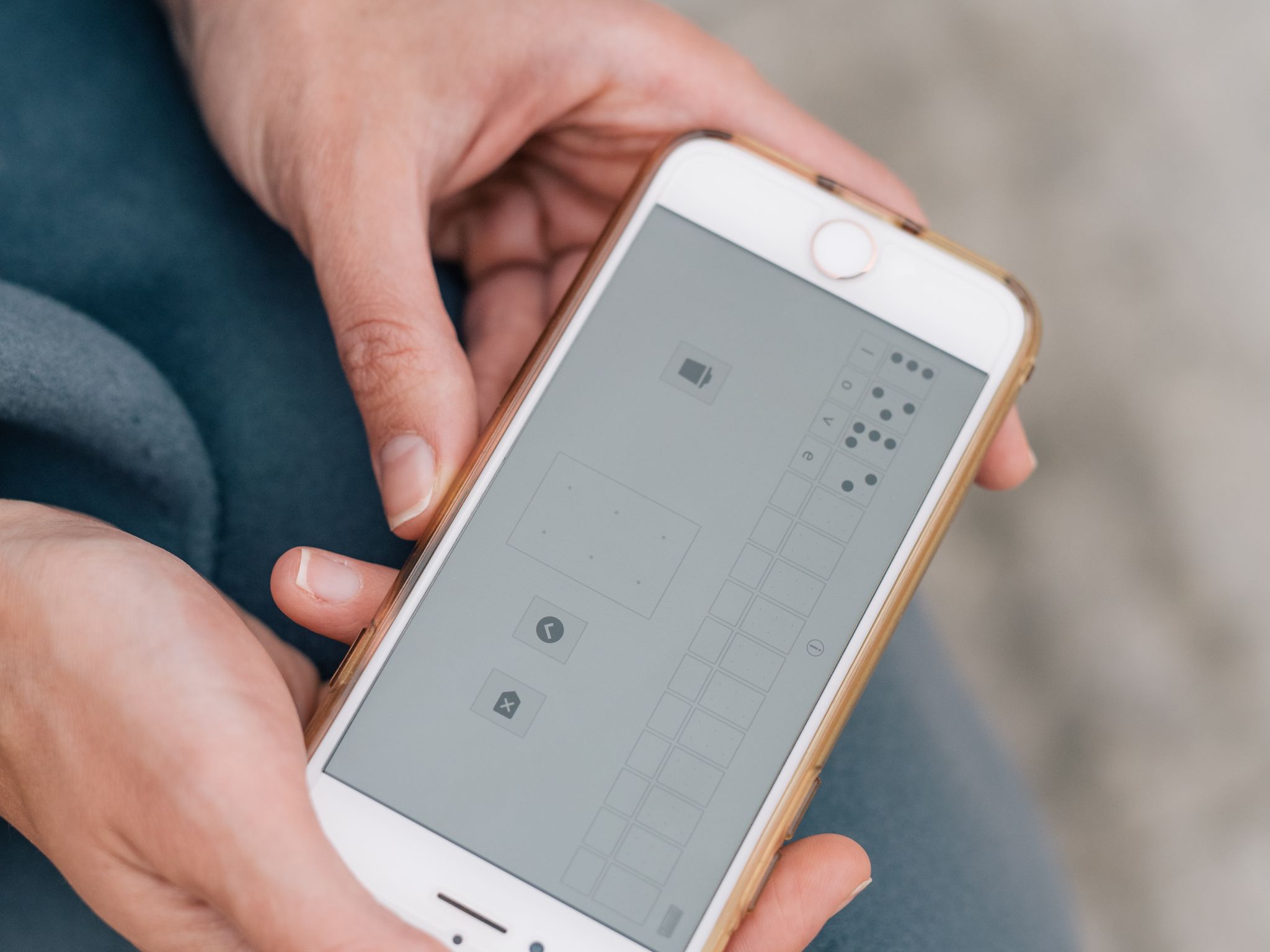 Hand holding a smartphone