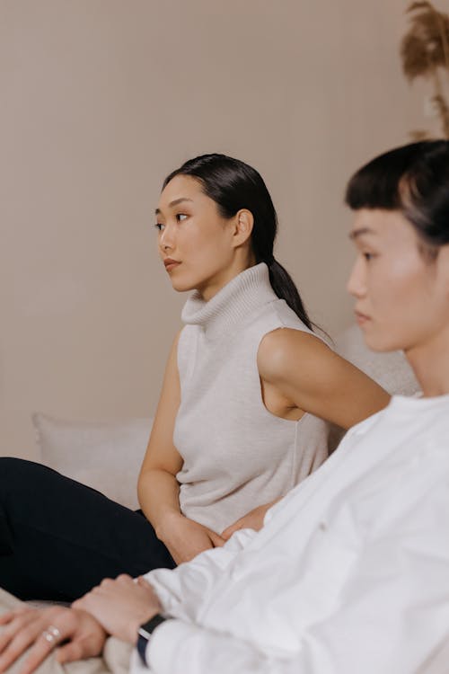 Women Sitting on the Couch