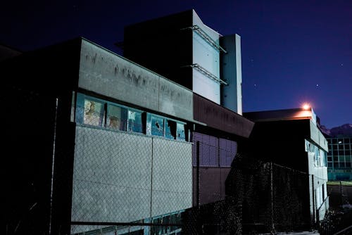 
An Abandoned Building at Night