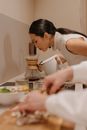 A Woman Making Pour Over Coffee