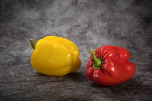  Bell Peppers on Gray Surface