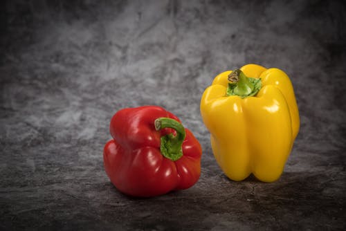 Free Red and Yellow Bell Peppers Stock Photo