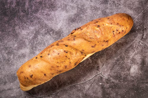Free Bread on Gray Background Stock Photo