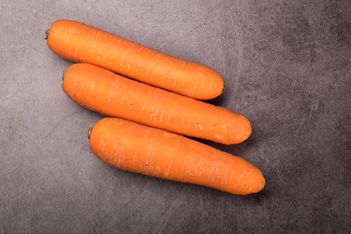 Close-up of Three Carrots 