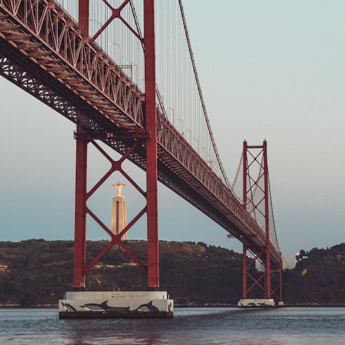 A Red Suspension Bridge