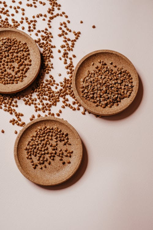 Buckwheat Groats on Plates