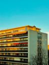 An Aerial Photography of Apartment Building Under the Blue Sky