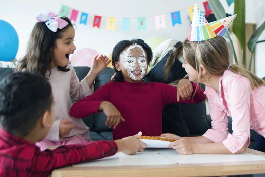 Girl with Cream on Her Face