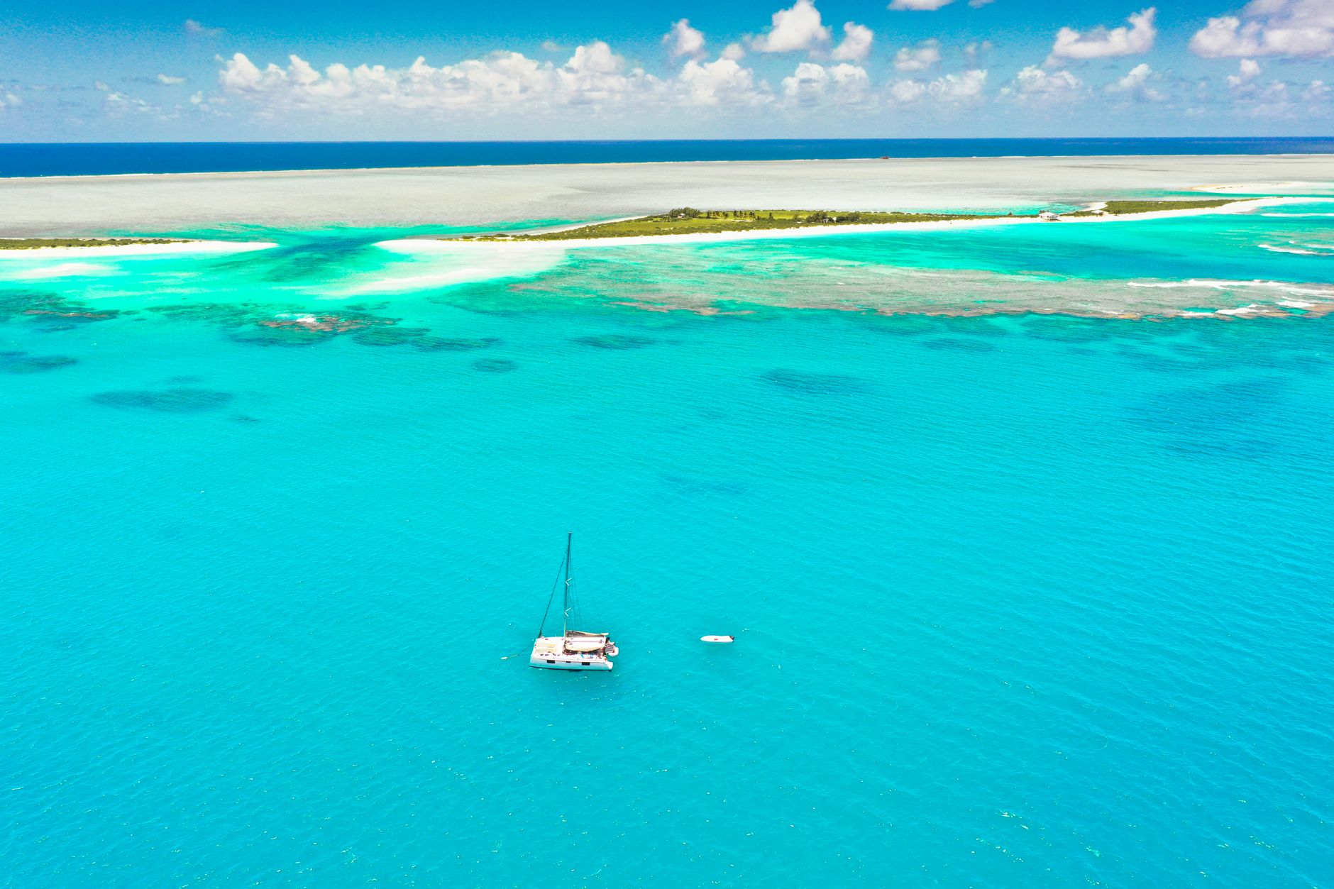 Stunning aerial view of turquoise waters and sandy beaches around Saint Brandon, Mauritius. Perfect tropical escape.