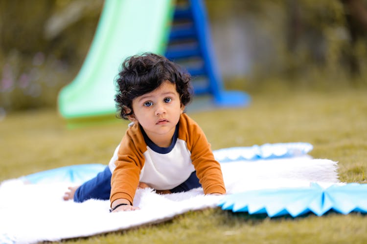 A Cute Boy Crawling