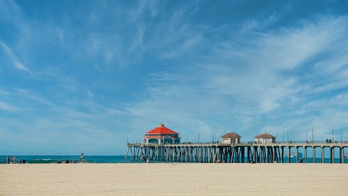 A Scenic View of a Pier on the Beach