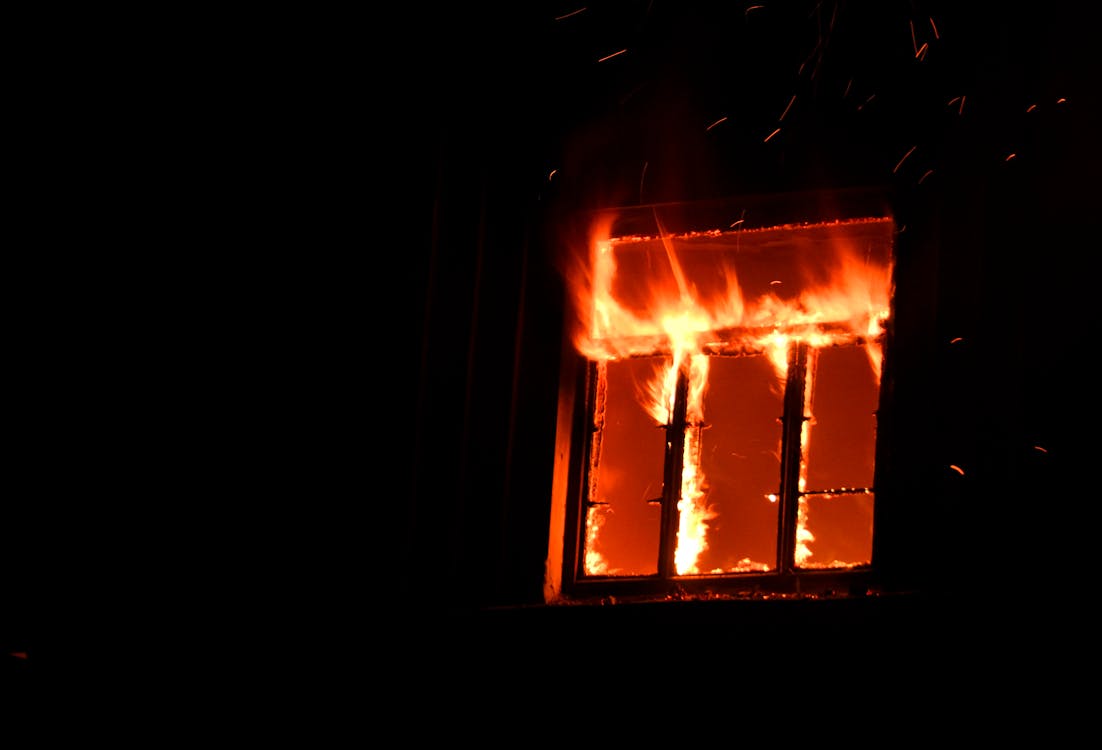Photo of a Burning Window