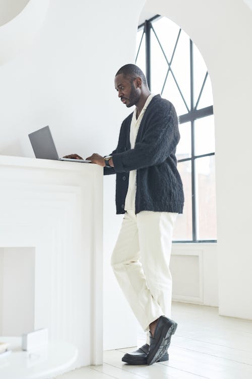 Man Using a Laptop