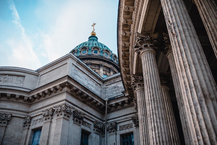 Majestic Kazan Cathedral With Cross On Top