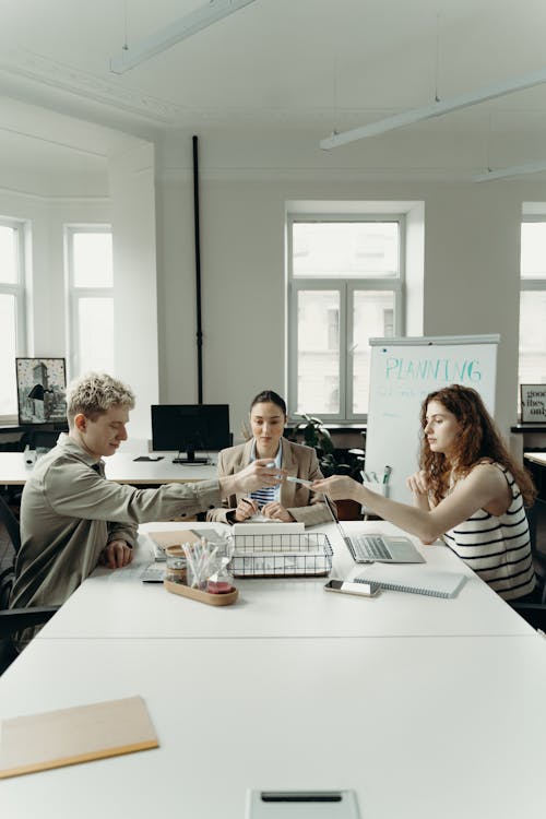 Free People in the Office Stock Photo